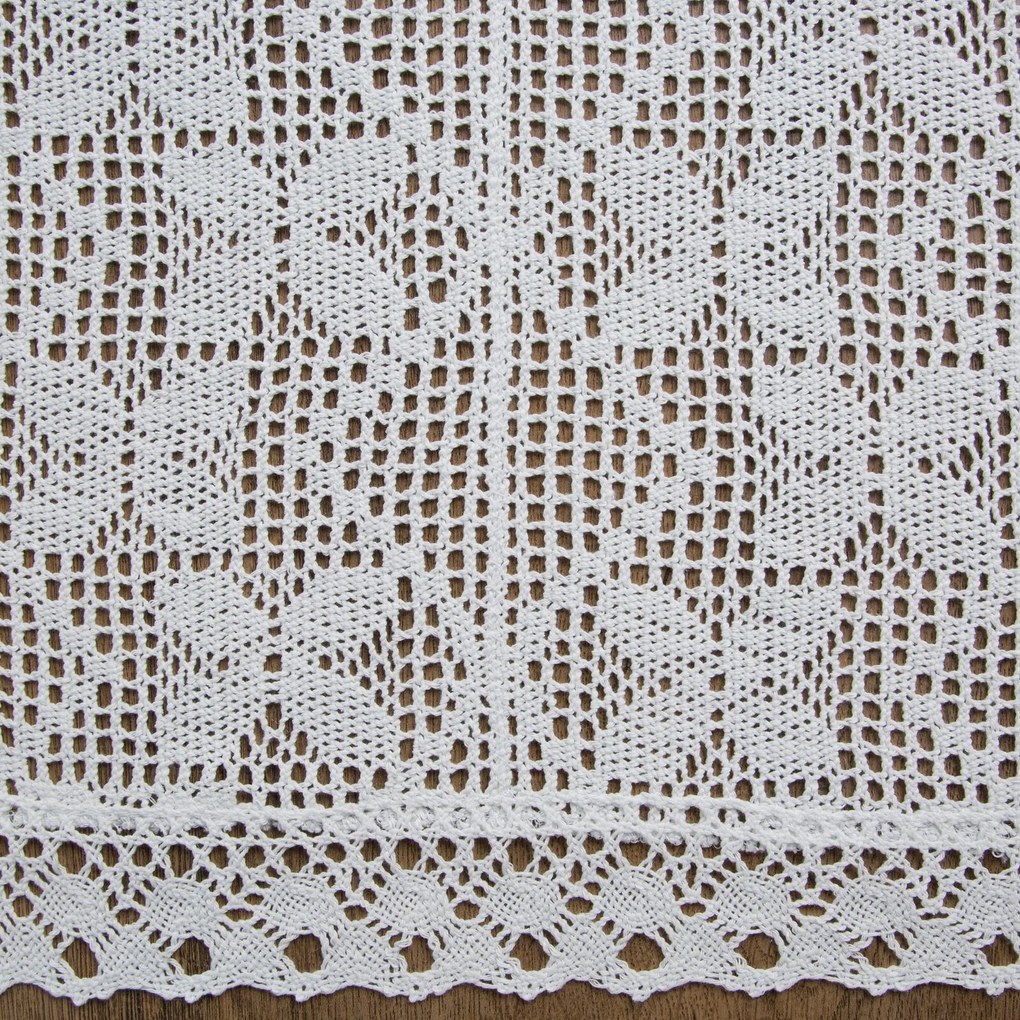 EUROFIRANY AŽÚROVÝ BEHÚŇ NA STÔL MARTHA 40X140 CM BIELY