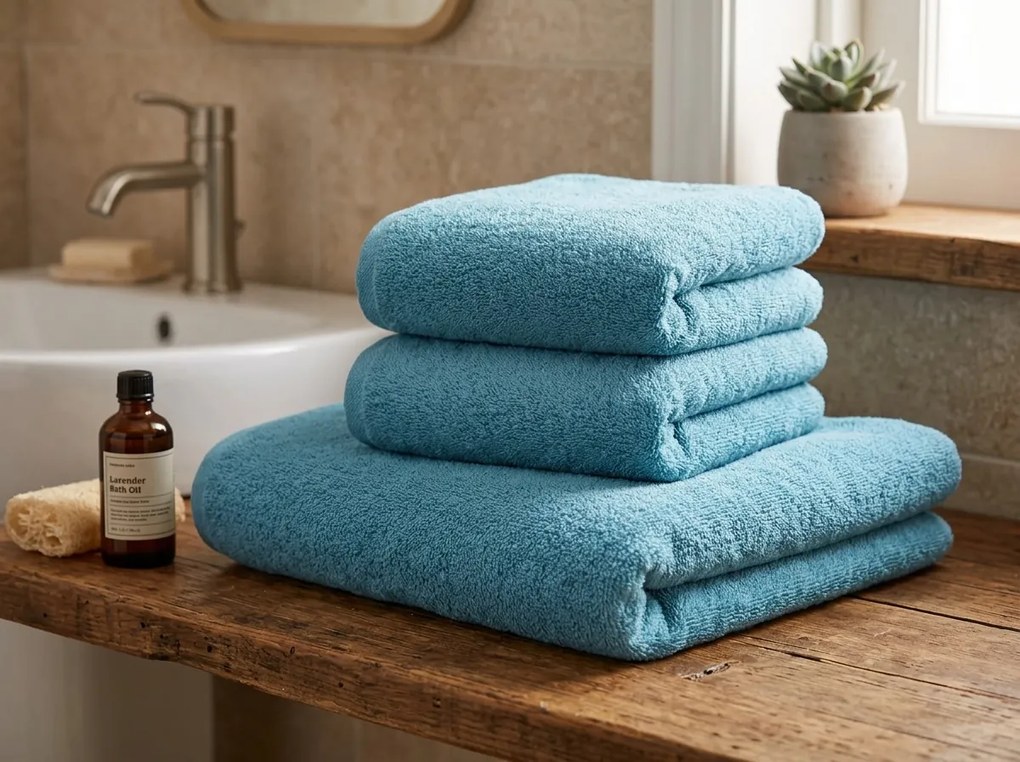 Uterák NORIELLE 50x90 cm svetlomodrý, 100% bavlna