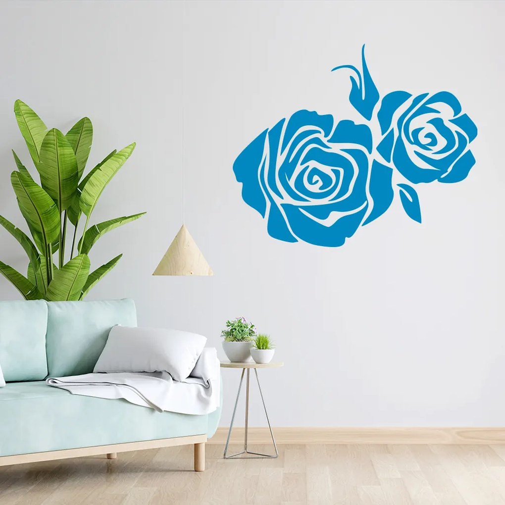 Veselá Stena Samolepka Ruža Farba: žlutá, Veľkosť: 100 x 118 cm