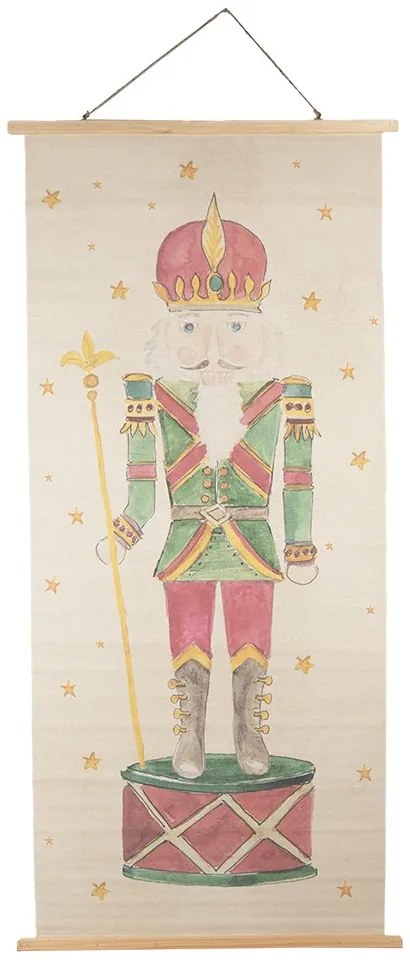 Béžová nástenná mapa Luskáčik - 70*2*150 cm