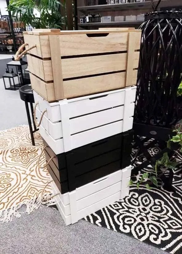 Úložný box Smart, 19x19x36 cm, drevo