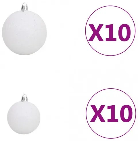 vidaXL Vianočná girlanda s LED a súpravou gulí zelená 20 m PVC-