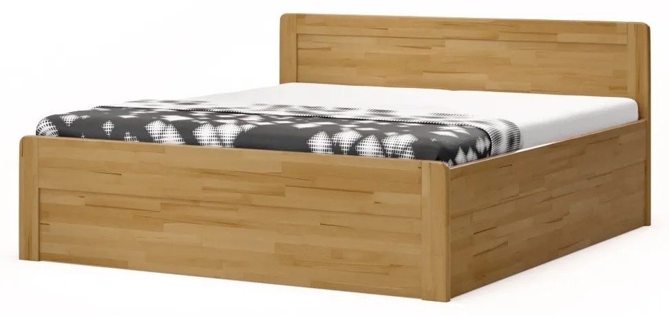 BMB MARIKA FAMILY - masívna buková posteľ s úložným priestorom 140 x 200 cm, buk masív