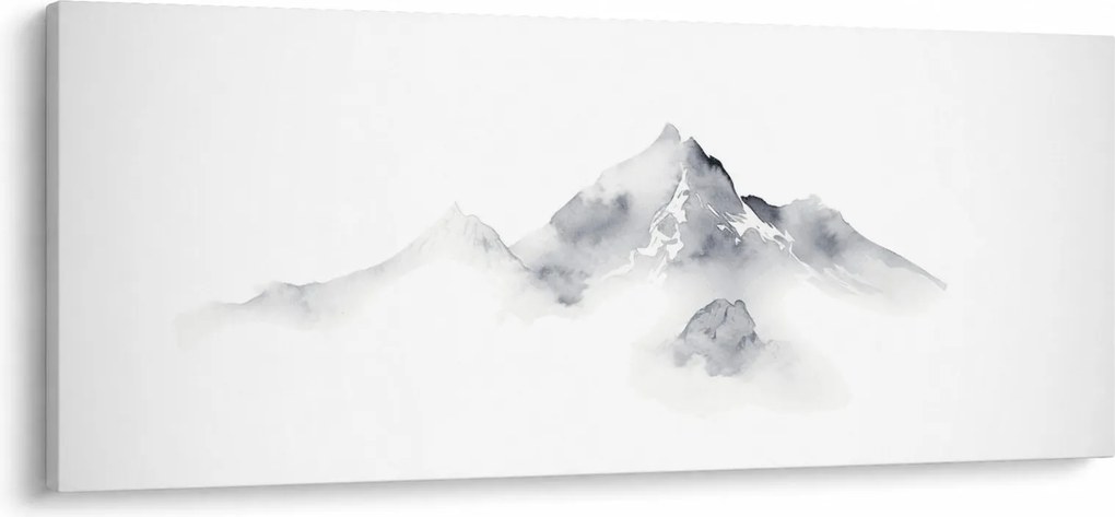 Obraz - Atramentová maľba hôr (120x50 cm)