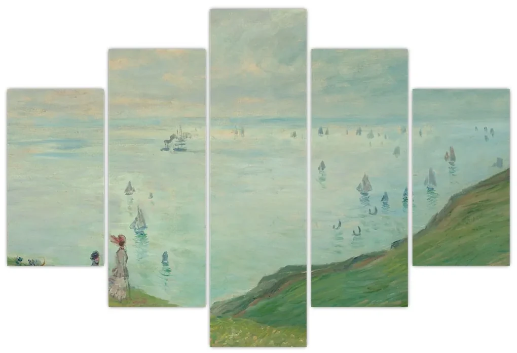 Obraz - Henri Fantin-Latour, Cliffs at Pourville, reprodukcia (150x105 cm)
