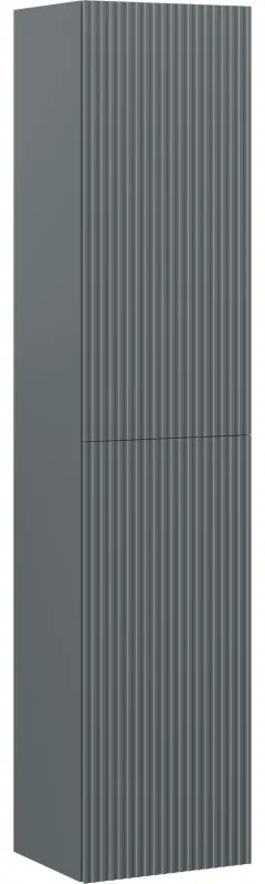 Mexen Rivel, kúpeľňový podstavec 35 cm, 2 dvierka, drážkovaný, grafitová matná, 91A21-03016-2-BF66