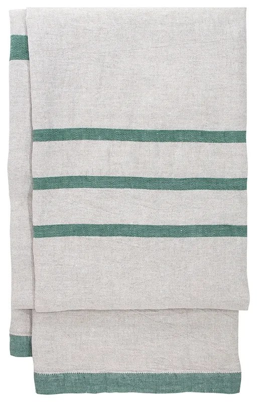 Ľanový obrus / deka Usva 150x260, ľan-zelený