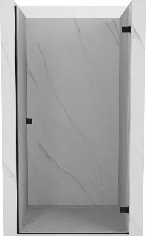 Mexen, Mexen Lunar-B pravé otočné sprchové dvere 70 cm, transparentné, čierne - 832-070-000-70-00-P
