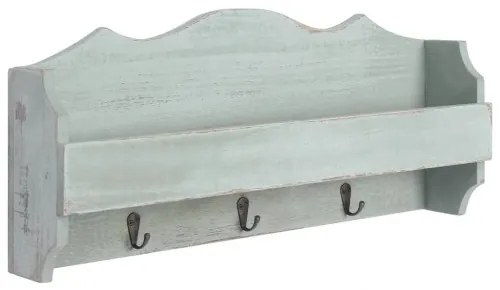 vidaXL Nástenný vešiak zelený 50x10x23 cm drevený-
