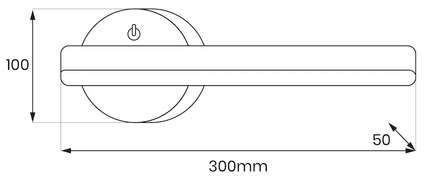 Nástenné LED svietidlo Sydney R, 1x LED 6w, 4000k, w