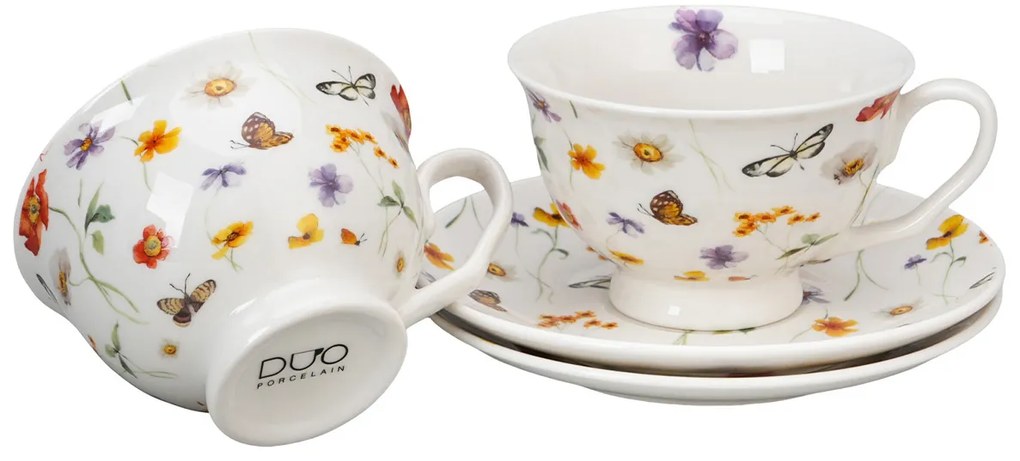 Porcelánová šálka na nohe s podšálkou Royal Margaret 250 ml sada 2ks