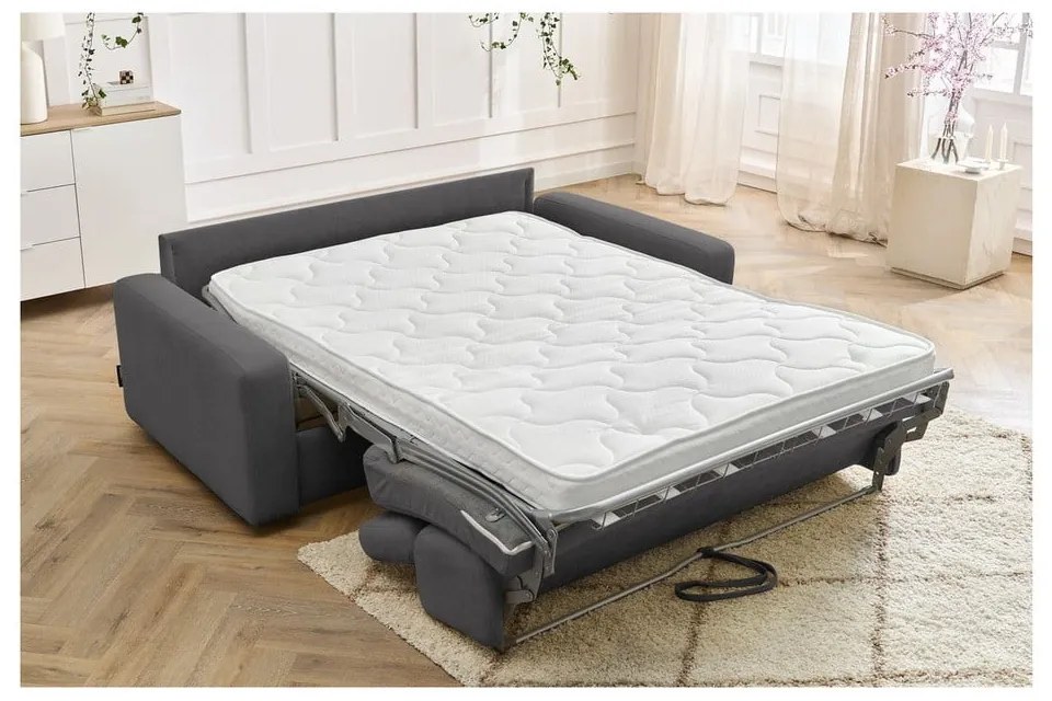 Tmavosivá rozkladacia pohovka 215 cm Monaco – Bobochic Paris