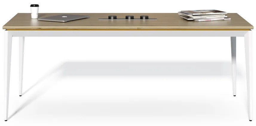 Konferenčný stôl Houseland Profit Meet 01 s 3 zásuvkami 200 cm dub prírodný