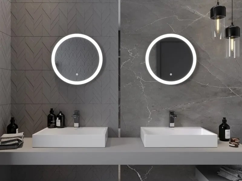 Mexen Oro kúpeľňové zrkadlo s podsvietením, okrúhle 50 cm, LED 6000K, proti zahmlievaniu - 9824-050-050-611-00