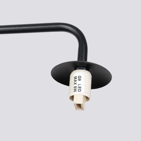 Sollux SL.1661 - Nástenná lampa ASTRAL 1xG9/8W/230V čierna