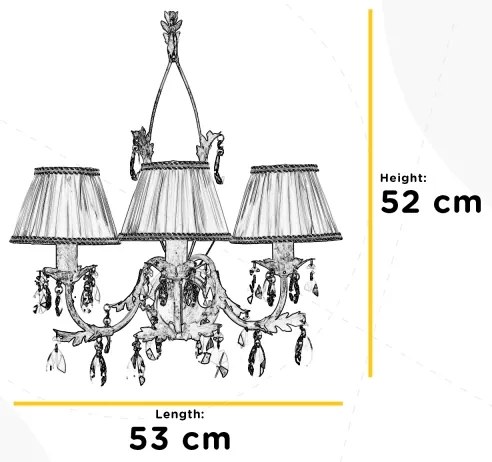 ONLI - Nástenné svietidlo KAREN 3xE14/6W/230V bronzová