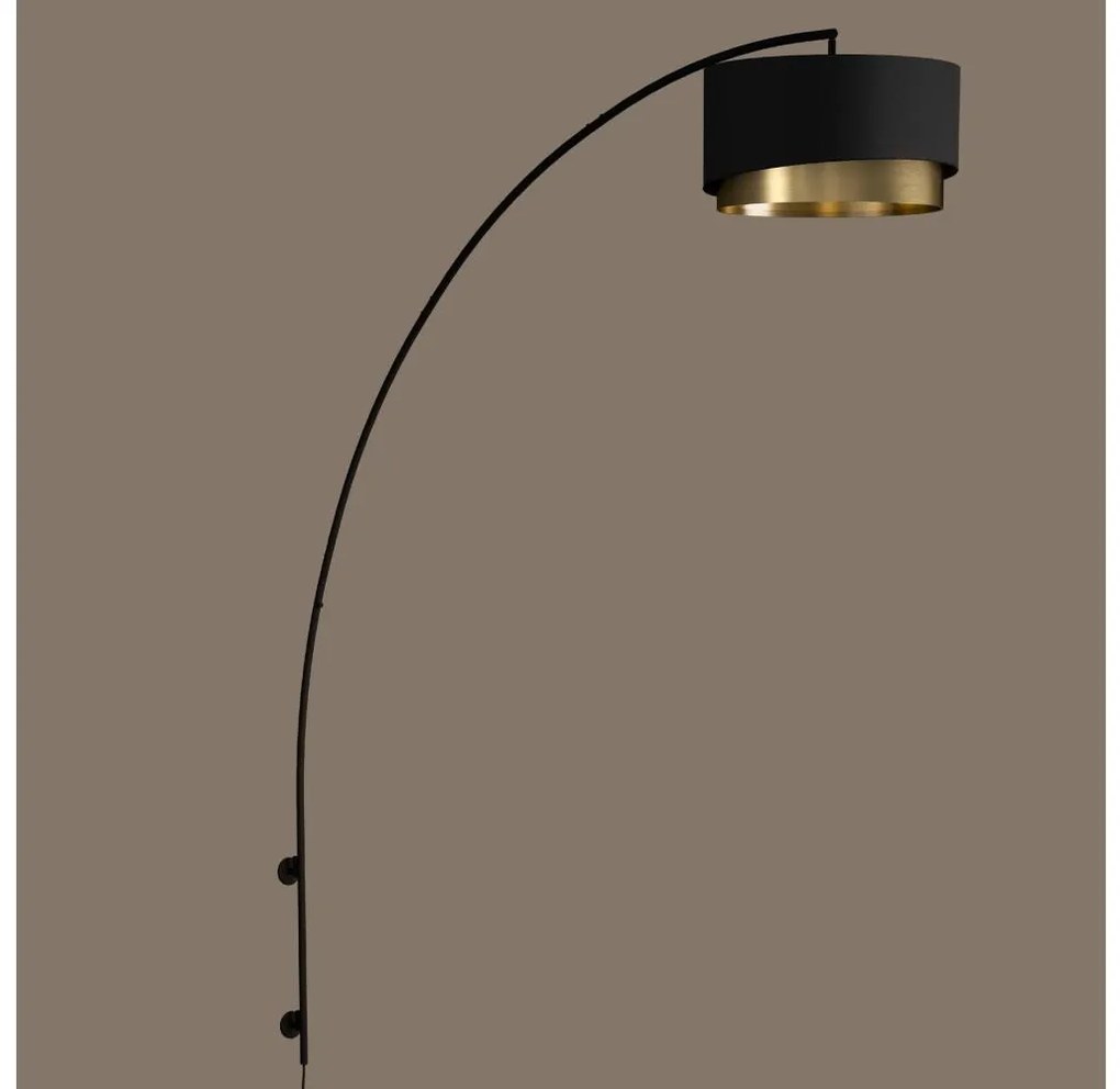 Eglo 390406 - Nástenné svietidlo MANDERLINE 1xE27/40W/230V čierna/zlatá