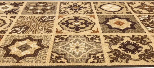 Protišmykový behúň PATCHWORK 07 béžový