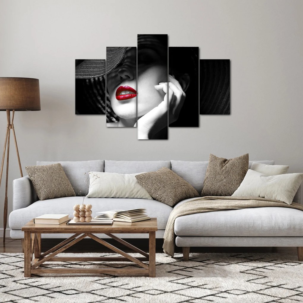 Obraz - Žena s klobúkom (150x105 cm)