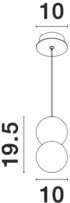 Moderný luster Zero 10 svetlá sivá