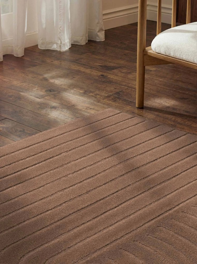 Vikosa, Kusový koberec Vikosa Arcura 106300 Brown, 120x180, hnedá, obývacia izba