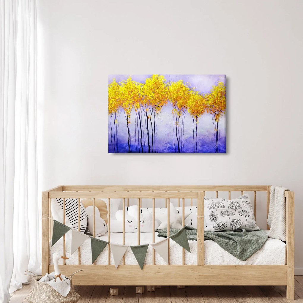 Obraz žltých stromov (90x60 cm)