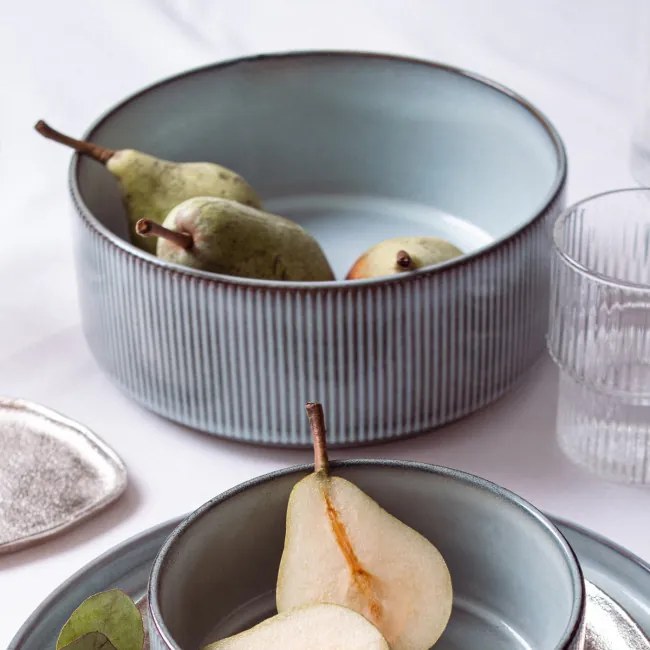 Miska SANOS rebrovaná / sivá 707261