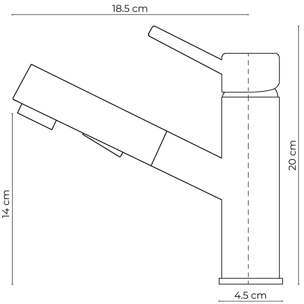 SINK Quality Gamma Cado, stojanková drezová batéria s výsuvnou výlevkou, biela-chrómová, GMA-BCO-WH