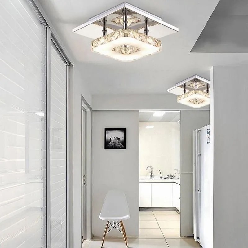 Stropné hranaté svietidlo Plafon Glamour 8W APP405-C APP406-C