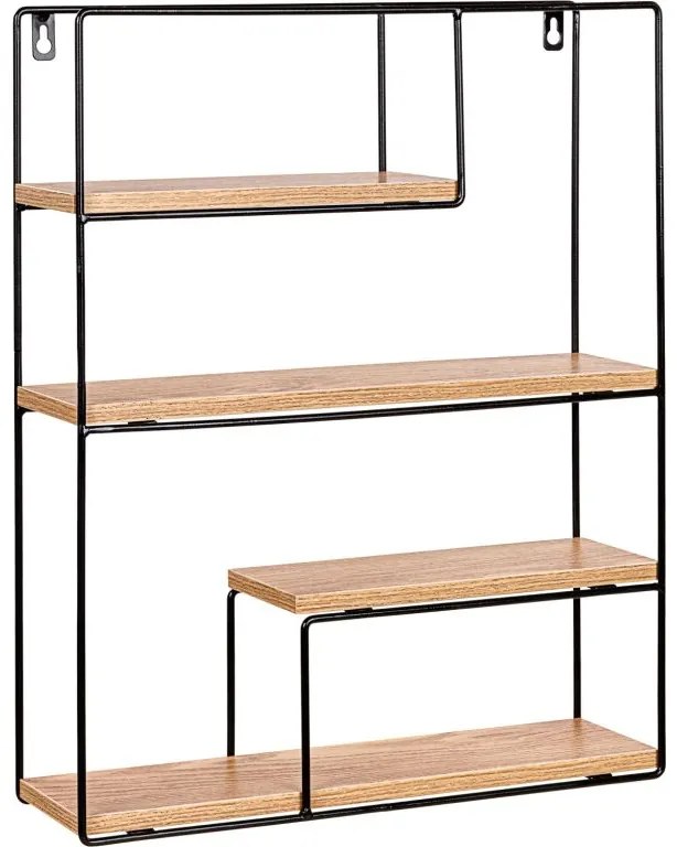 STILISTA Nástenná polica, sv. drevo, 40 x 49,5 x 11,5 cm