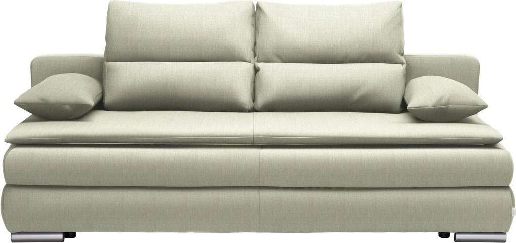 XXXLutz ROZKLADACIA POHOVKA, textil, strieborná, svetlozelená Livetastic - Sedačky - 001574001208