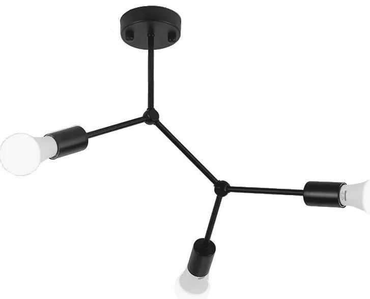 Toolight - Stropné svietidlo 3x27 APP736-3C, čierna, OSW-08793