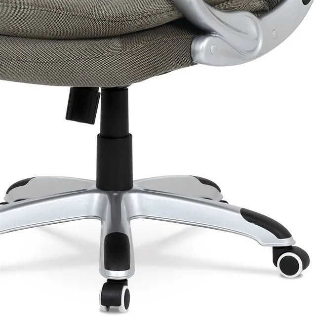 BONTEC Kancelárske kreslo, hojdací mechanizmus, šedá látka, KA-G198 GREY2 Farba: Strieborná