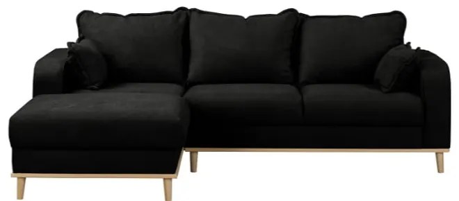 Čierna rohová pohovka (ľavý roh) Beata - Ropez