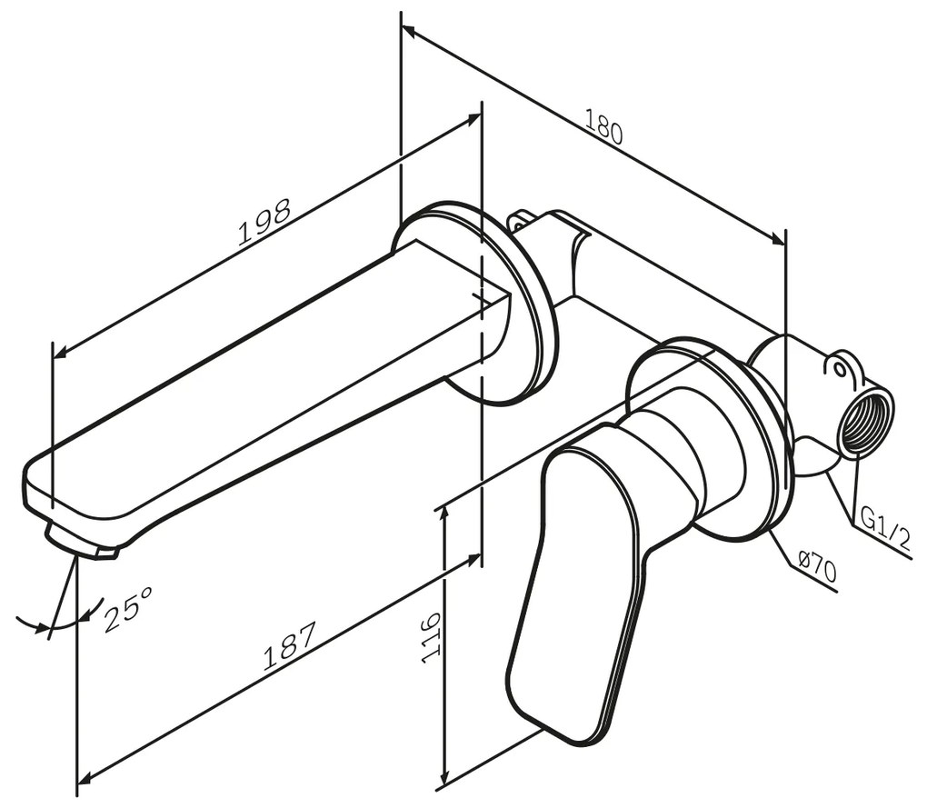 Vstavaná umývadlová batéria AM.PM X-Joy FXA72600 chróm