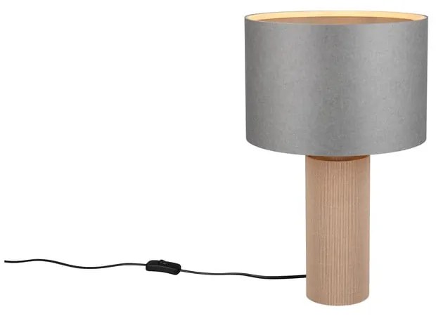 Sivo-béžová stolová lampa (výška 48 cm) Canio – Trio