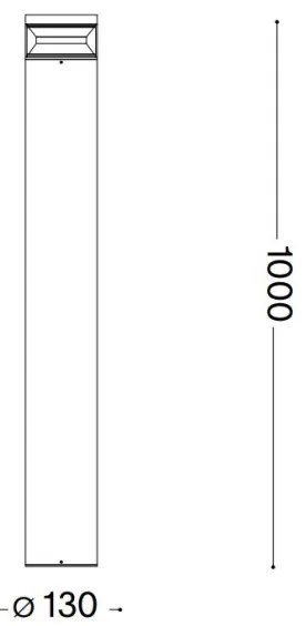 Ideal Lux - LED Vonkajšia lampa BOEING LED/14W/230V 100 cm IP65 hnedá
