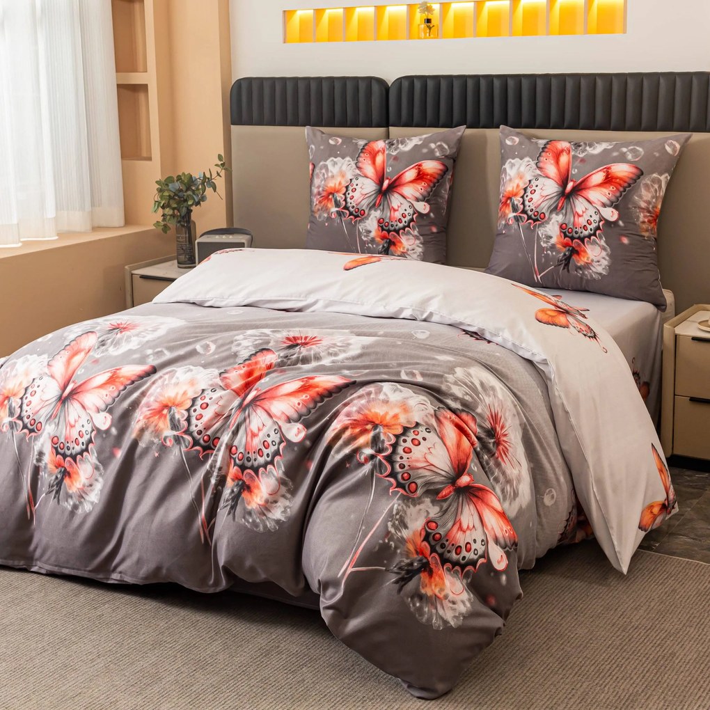 Obliečky z mikrovlákna FLARISSE sivé Rozmer obliečky: 70 x 80 cm | 140 x 200 cm