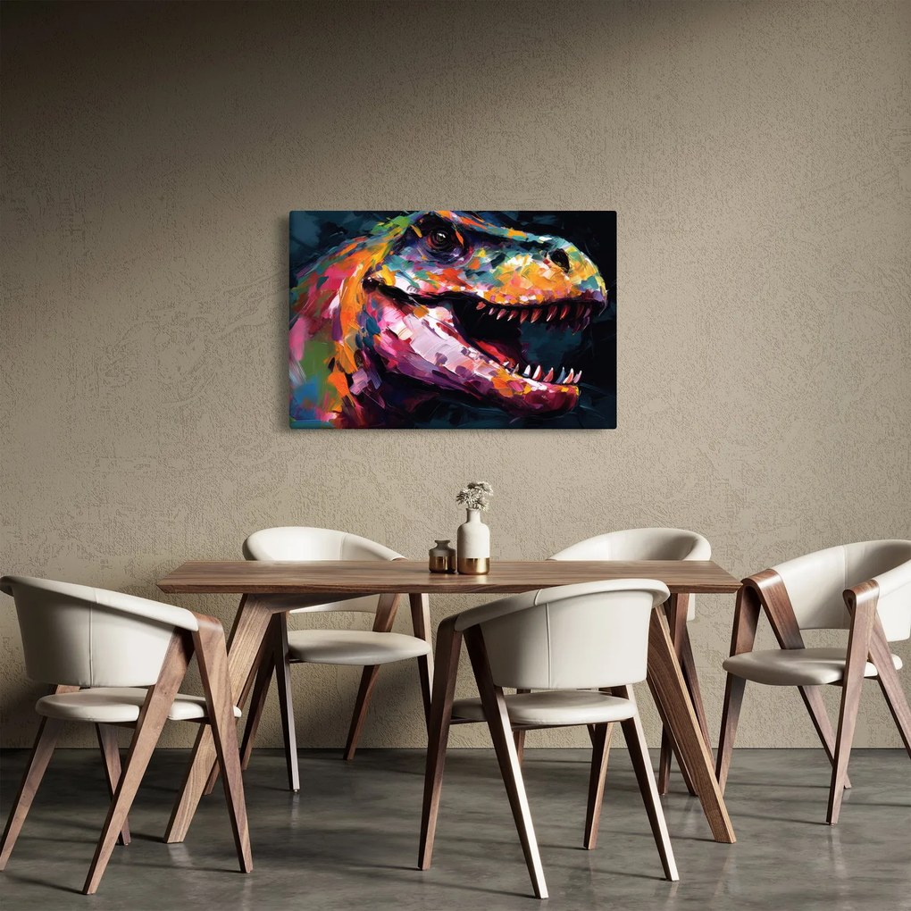 Obraz - Dinosaurus, maľba (90x60 cm)