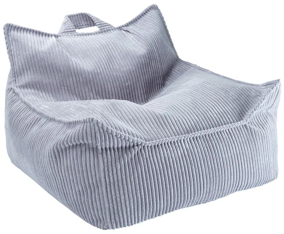 Modrý menčestrový detský sedací vak Chair – Wigiwama