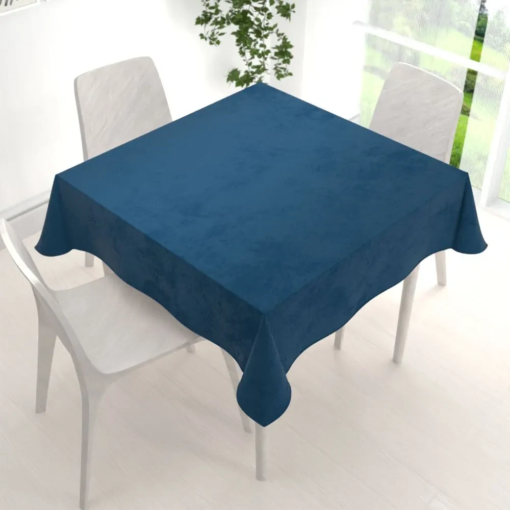 Biante Veľký zamatový štvorcový obrus Velvet Prémium SVP-001 Petrolejovo modrý 260x260 cm