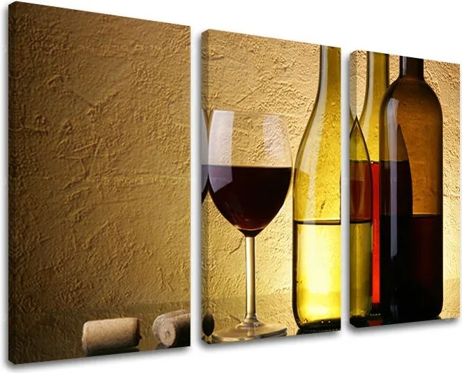 Obraz na stenu 3 dielny KUCHYŇA KU035E30 - 120x80 cm