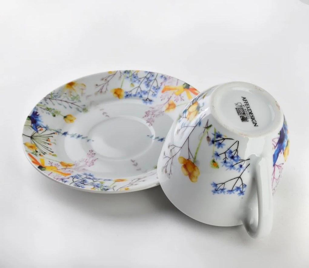 Porcelánová šálka s podšálkou Joy Composition 250 ml sada 6ks