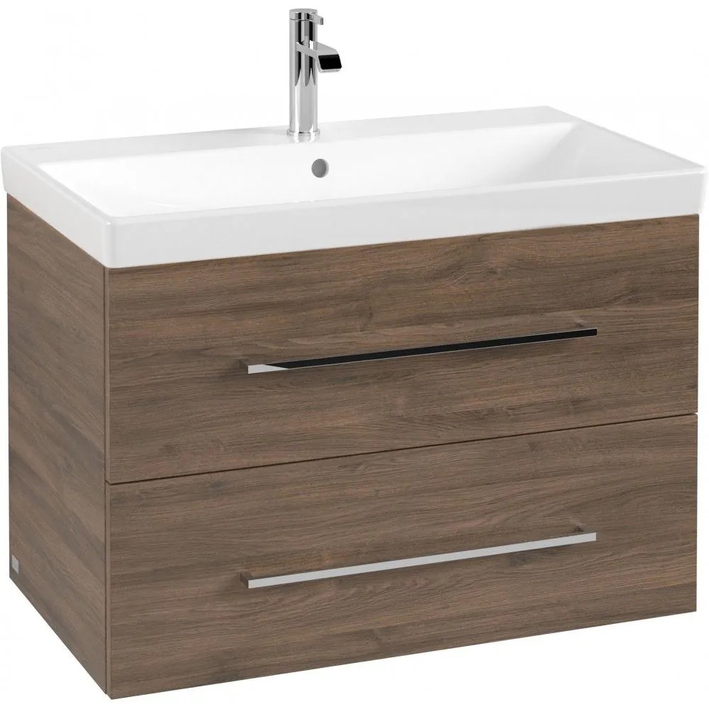 VILLEROY & BOCH Avento závesná skrinka pod umývadlo, 2 zásuvky, 780 x 452 x 514 mm, Arizona Oak, A89100VH