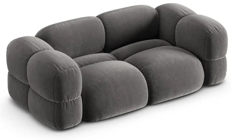 Sivá zamatová pohovka 210 cm Loretto – Cosmopolitan Design