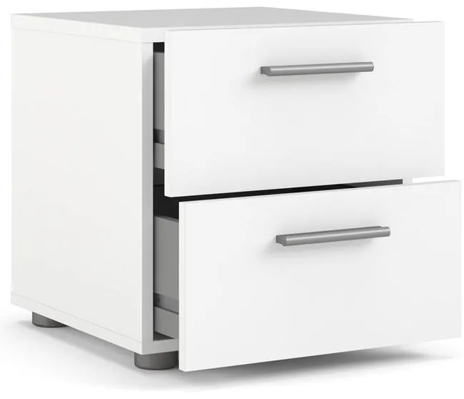Biely nočný stolík Pepe - Tvilum