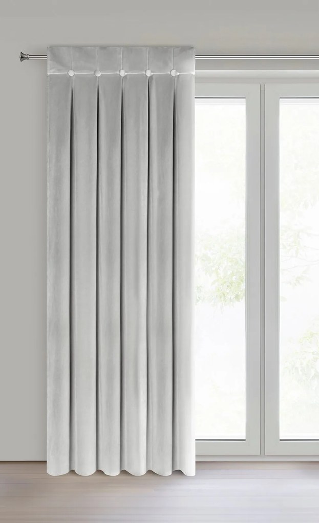 ZATEMŇOVACÍ ZÁVES NA PÚTKACH ALITA 85X250 CM STRIEBORNÁ