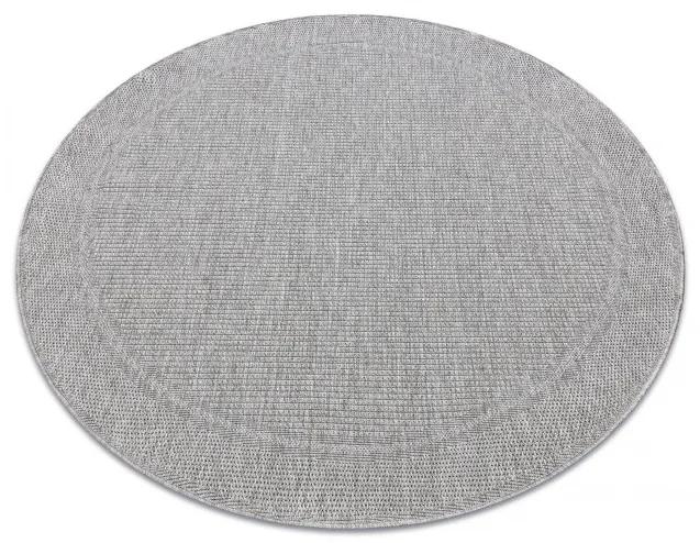Šnúrkový koberec SIZAL TIMO 5979 kruh svetlosivý