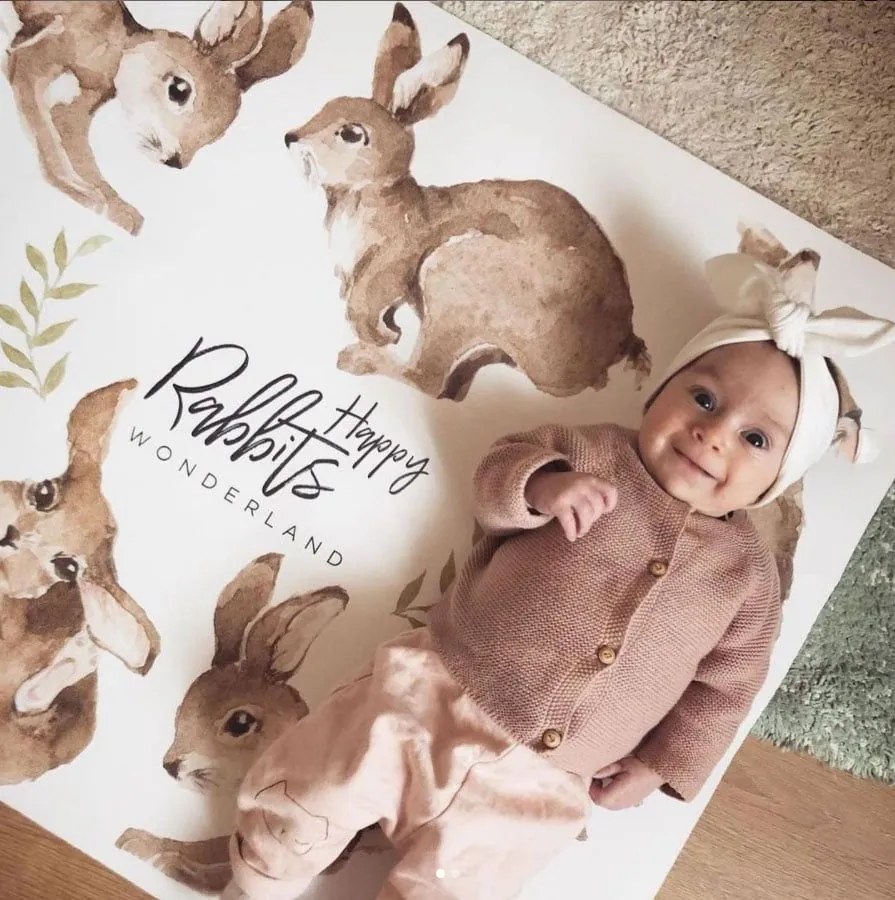 Samolepka do detskej izby sada rozprávkových králikov