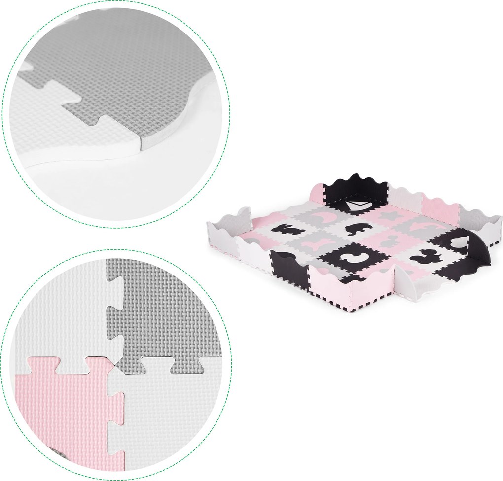 Penová podložka s plotom puzzle suchý bazén 36 kusov ECOTOYS